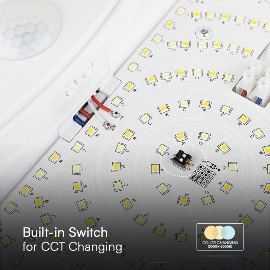 LED Kúpeľňové nástenné svietidlo so senzorom SAMSUNG CHIP LED/15W/230V 3000/4000/6000K IP44 biela