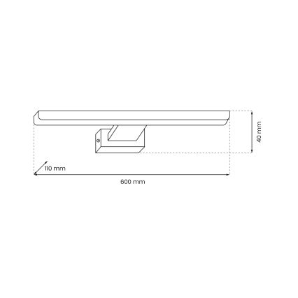 LED Kúpeľňové nástenné svietidlo SHINE 1xLED/13,8W/230V IP44