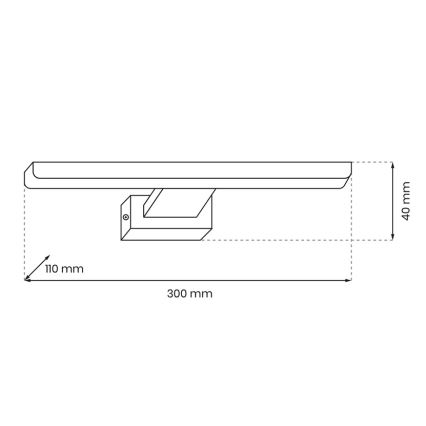 LED Kúpeľňové nástenné svietidlo SHINE 1xLED/7W/230V IP44