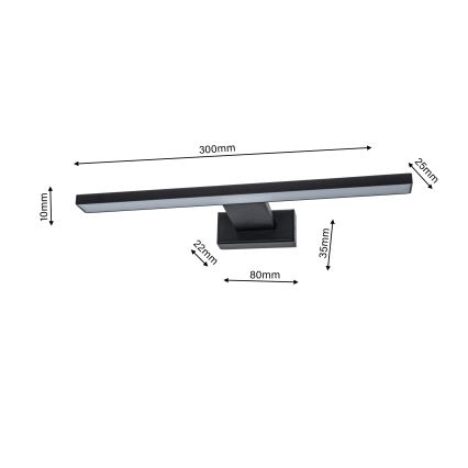 LED Kúpeľňové nástenné svietidlo SHINE 1xLED/7W/230V IP44