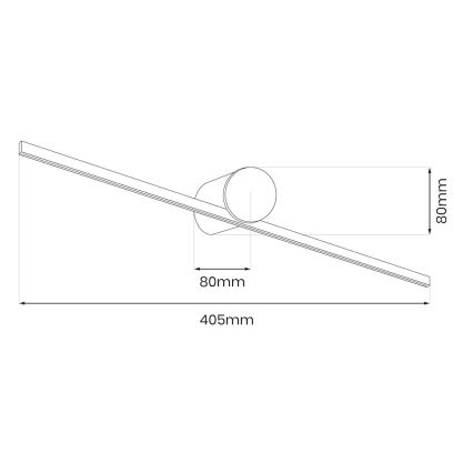 LED kúpeľňové osvetlenie na zrkadlo ARTIST LED/6W/230V 40 cm IP44 čierne