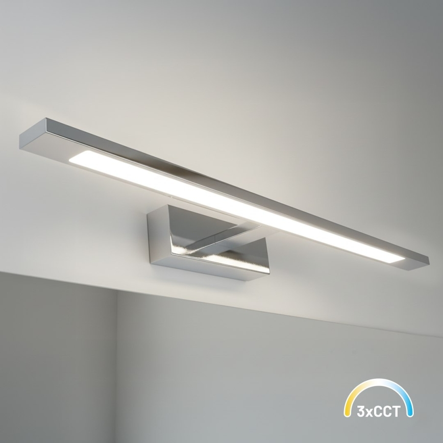 LED kúpeľňové osvetlenie zrkadla KLIMT LED/12W/230V 3000/4000/6000K 60 cm IP44 lesklý chróm