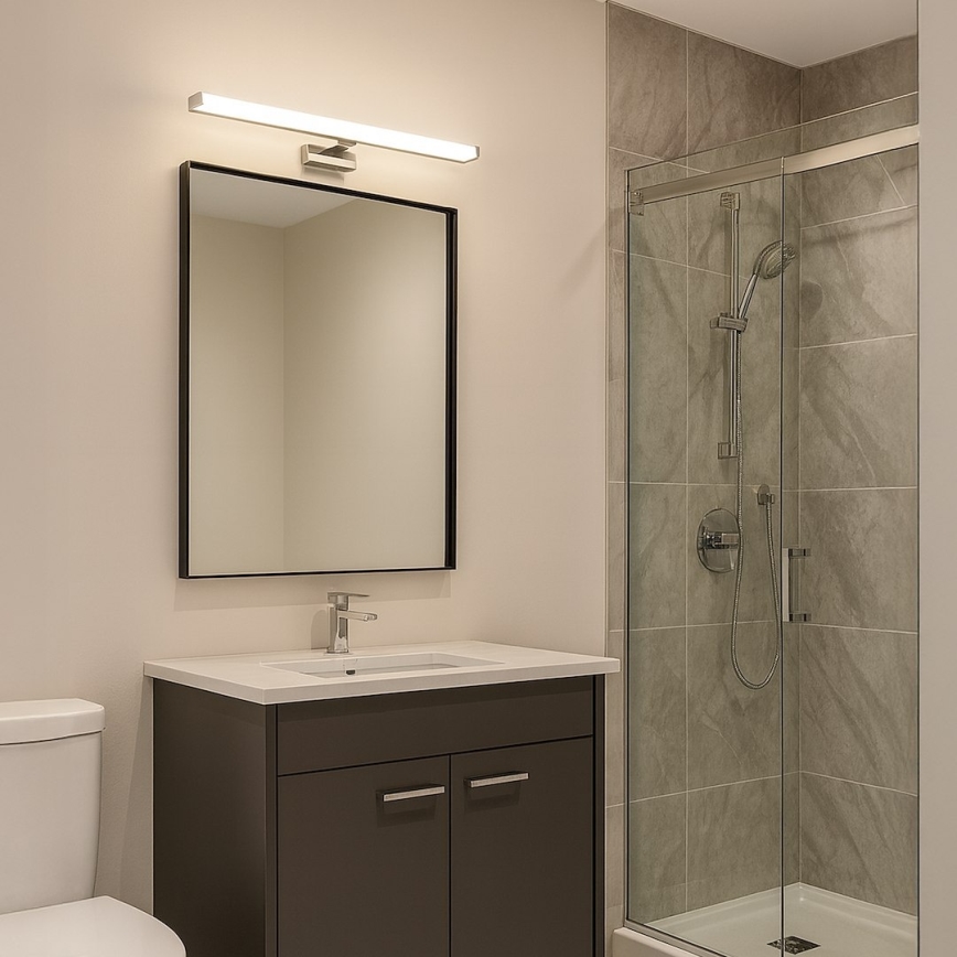 LED kúpeľňové osvetlenie na zrkadlo MIRORE LED/10W/230V 60 cm IP44 lesklý chróm