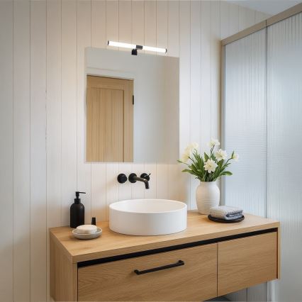 LED kúpeľňové osvetlenie zrkadla 2v1 APA LED/6W/230V 40 cm IP44 čierne