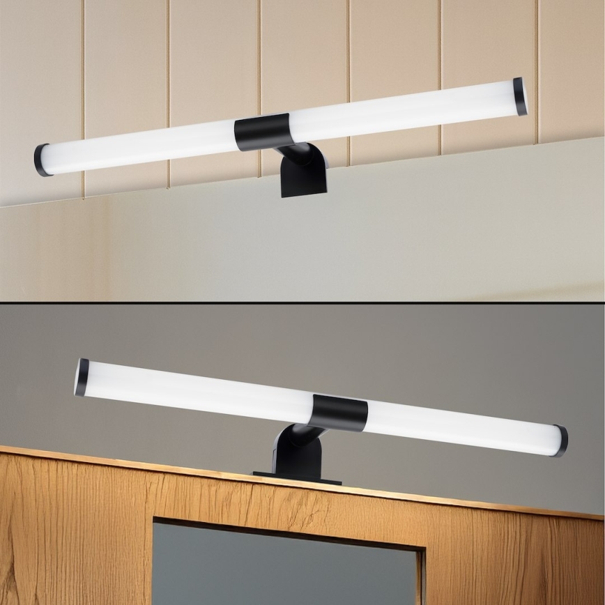LED kúpeľňové osvetlenie zrkadla 2v1 APA LED/6W/230V 40 cm IP44 čierne