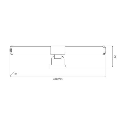 LED Kúpeľňové osvetlenie zrkadla 2v1 APA LED/6W/230V 40 cm IP44 zlaté