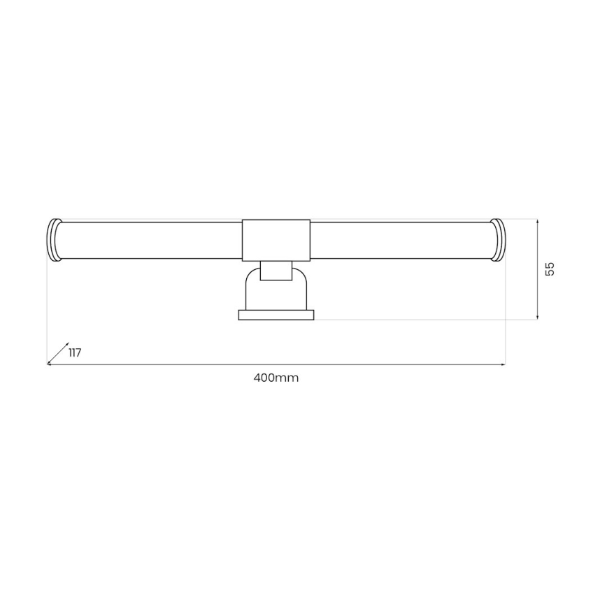 LED Kúpeľňové osvetlenie zrkadla 2v1 APA LED/6W/230V 40 cm IP44 zlaté