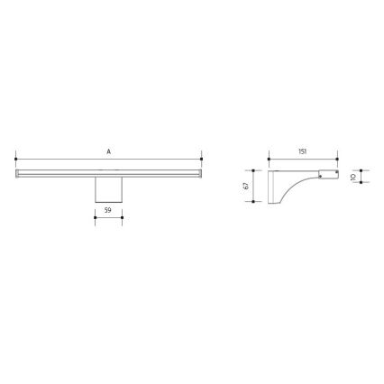 LED Kúpeľňové osvetlenie zrkadla ELESAR LED/8W/230V IP44 3000K