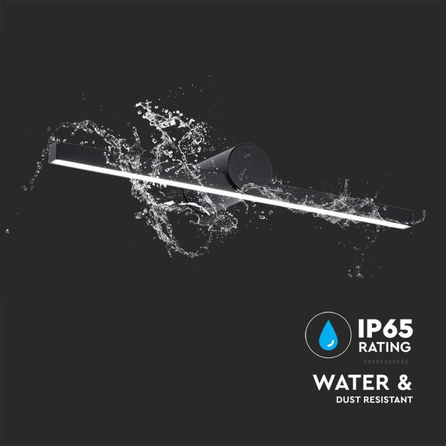 LED kúpeľňové osvetlenie zrkadla LED/10W/230V 3000K IP65 čierne