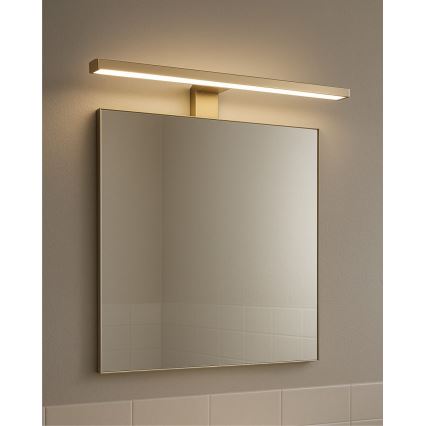 LED Kúpeľňové osvetlenie zrkadla LED/8W/230V 4000K 50 cm IP44 matná zlatá
