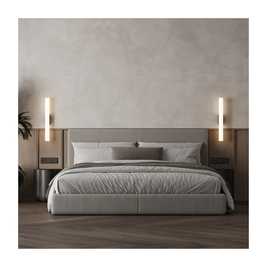 LED osvetlenie na zrkadlo do kúpeľne LINEA LED/8W/230V 3000/4000/6000K IP44 45 cm čierne