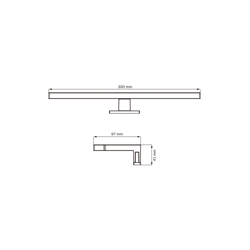 LED Kúpeľňové osvetlenie zrkadla MILOS LED/5W/230V 4000K 30 cm IP44 čierna