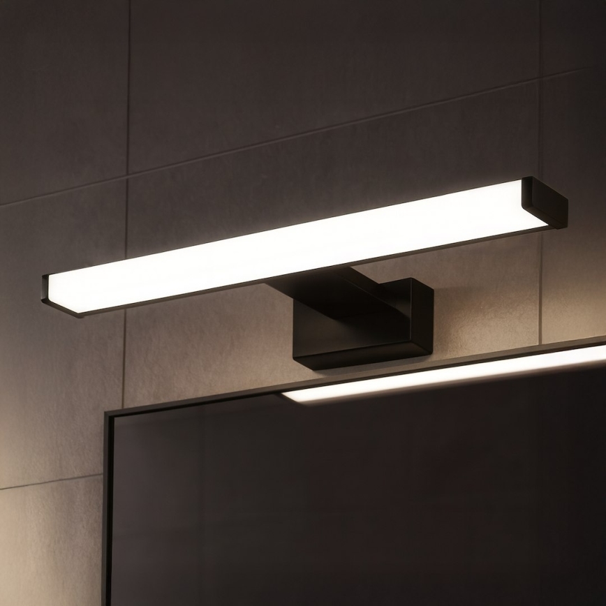 LED Kúpeľňové osvetlenie zrkadla MIRORE LED/8W/230V 40 cm IP44 čierna