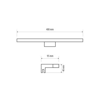 LED Kúpeľňové osvetlenie zrkadla MIRROR LED/6W/230V 40 cm IP44 lesklý chróm