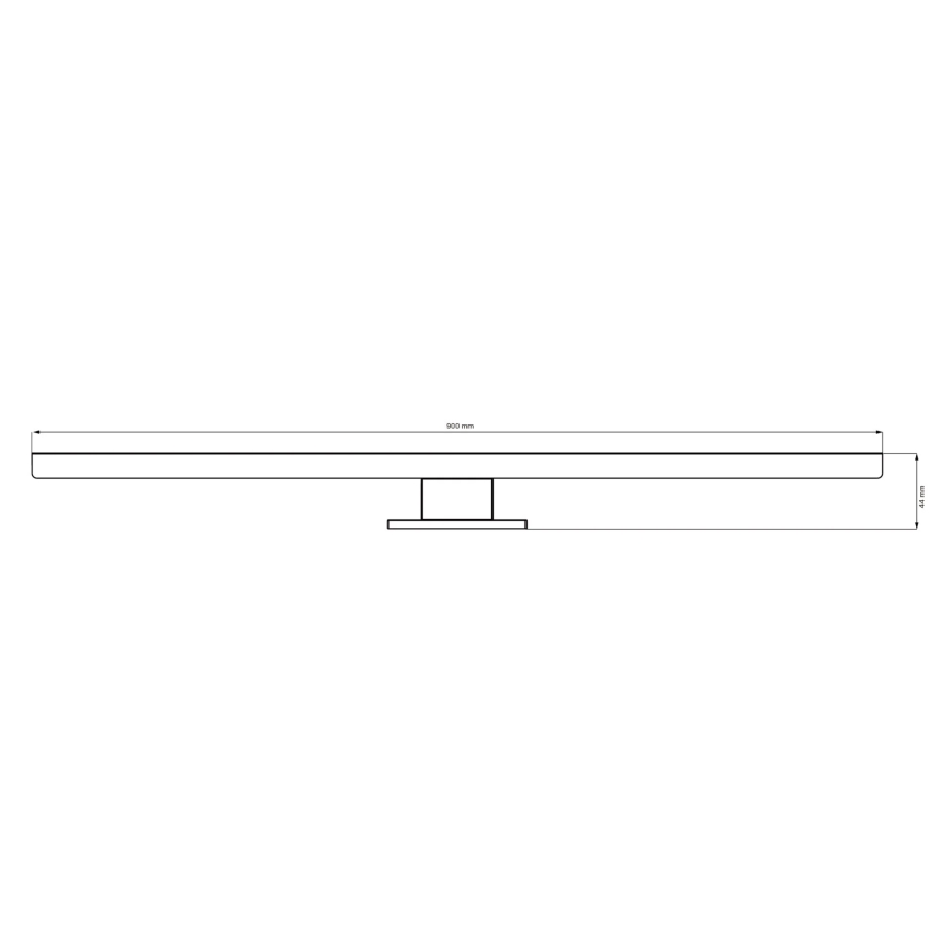 LED Kúpeľňové osvetlenie zrkadla SAMOS LED/15W/230V 4000K 90 cm IP44 čierna
