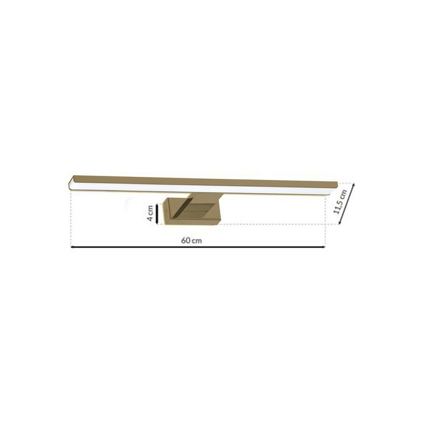LED Kúpeľňové osvetlenie zrkadla SHINE LED/13,8W/230V IP44 mosadz