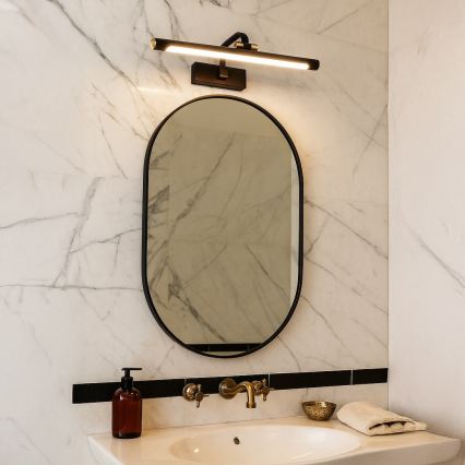 LED Kúpeľňové osvetlenie zrkadla VINCI LED/15W/230V 60 cm IP44 čierne