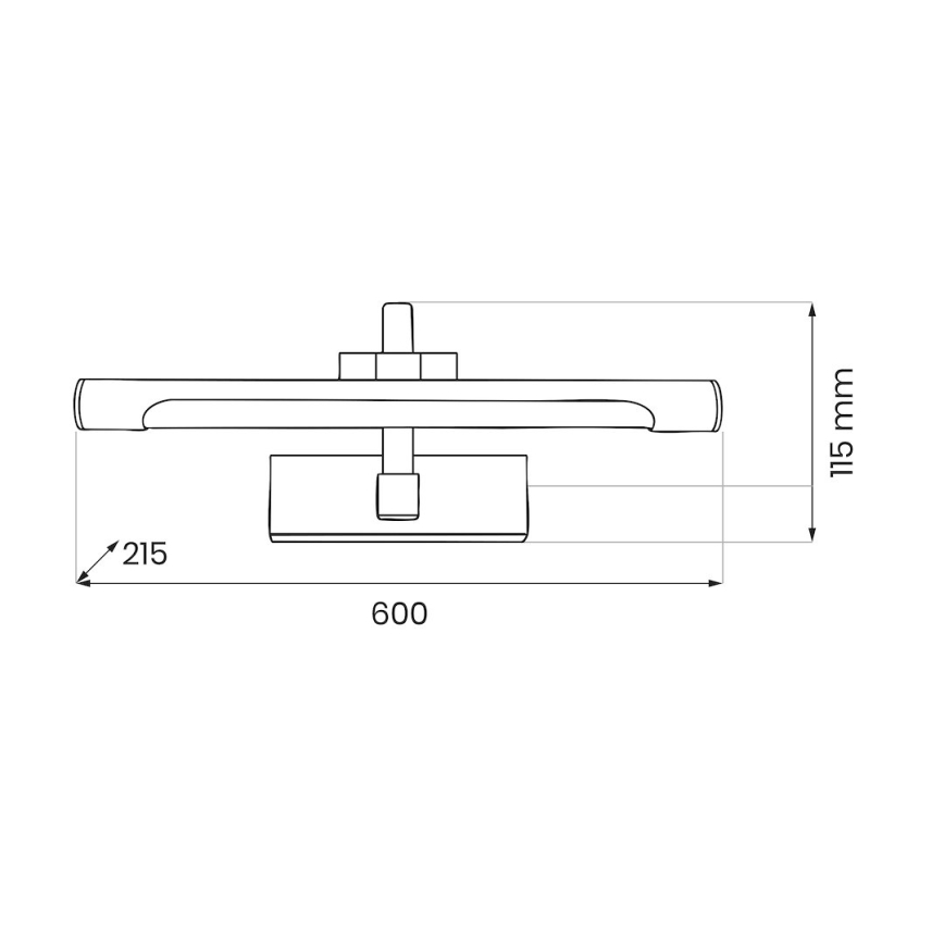 LED Kúpeľňové osvetlenie zrkadla VINCI LED/15W/230V 60 cm IP44 čierne