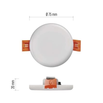 LED Kúpeľňové podhľadové svietidlo LED/6W/230V IP65