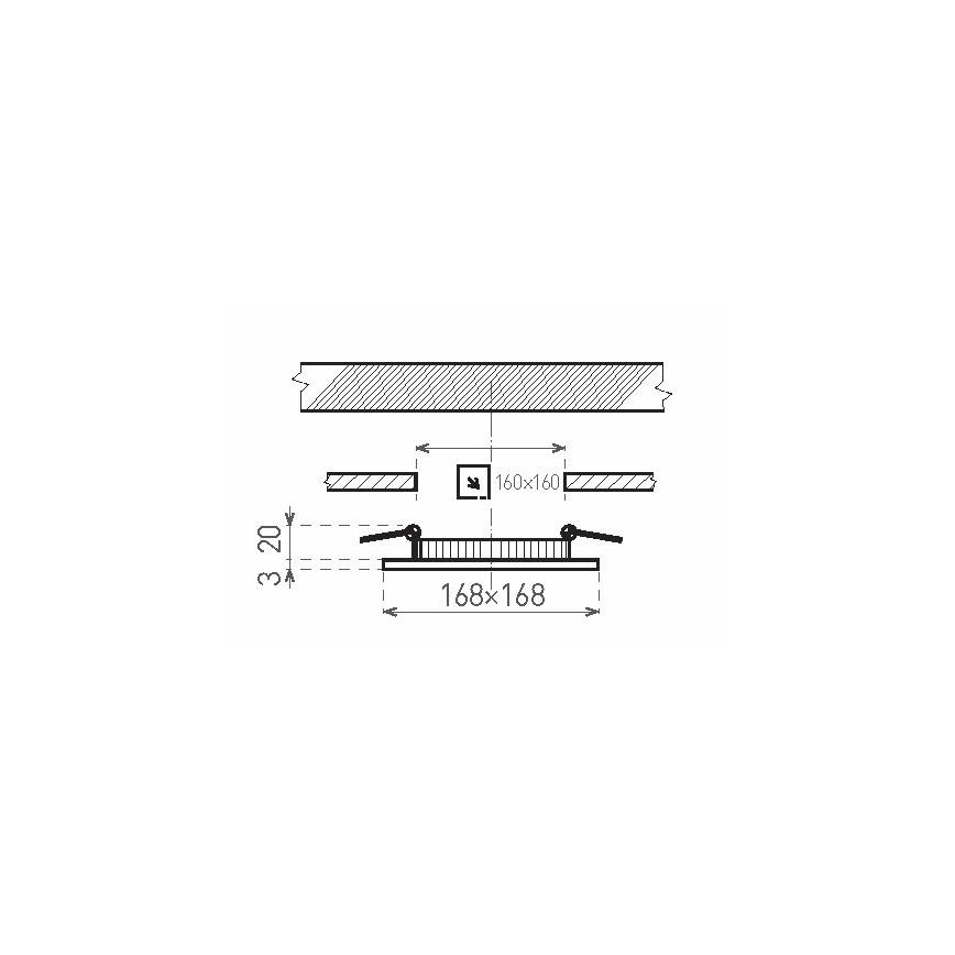 LED Kúpeľňové podhľadové svietidlo VEGA LED/12W/230V 3800K 16,8 cm IP44