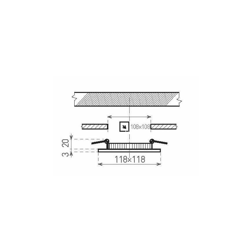 LED Kúpeľňové podhľadové svietidlo VEGA LED/6W/230V 2800K 11,8 cm IP44