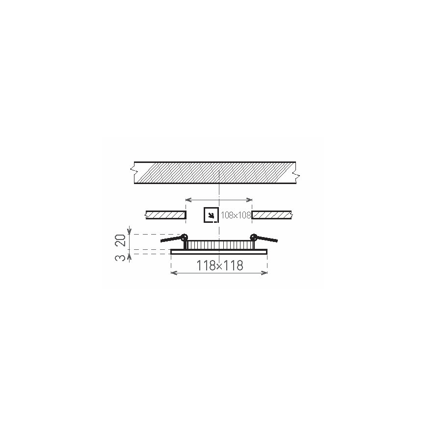 LED Kúpeľňové podhľadové svietidlo VEGA LED/6W/230V 3800K 11,8 cm IP44