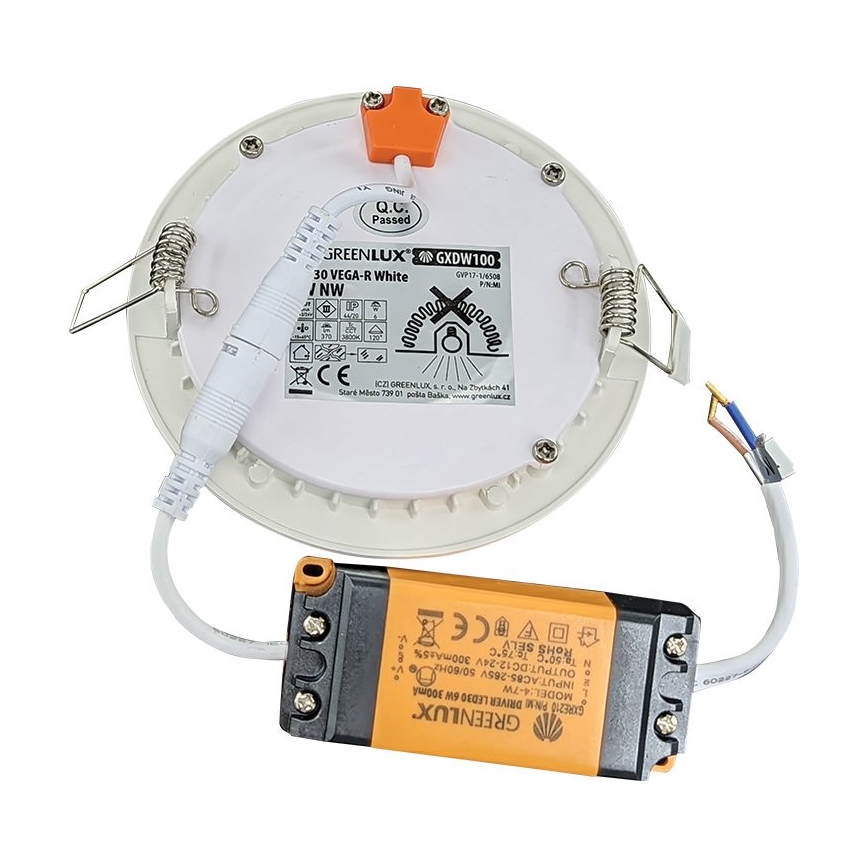 LED Kúpeľňové podhľadové svietidlo VEGA LED/6W/230V 3800K pr. 11,8 cm IP44