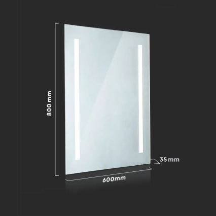 LED Kúpeľňové podsvietené zrkadlo LED/30W/230V IP44 80x60 cm