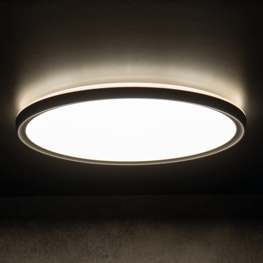 LED Kúpeľňové stropné svietidlo AZPO LED/22W/230V pr. 42 cm IP54 čierna