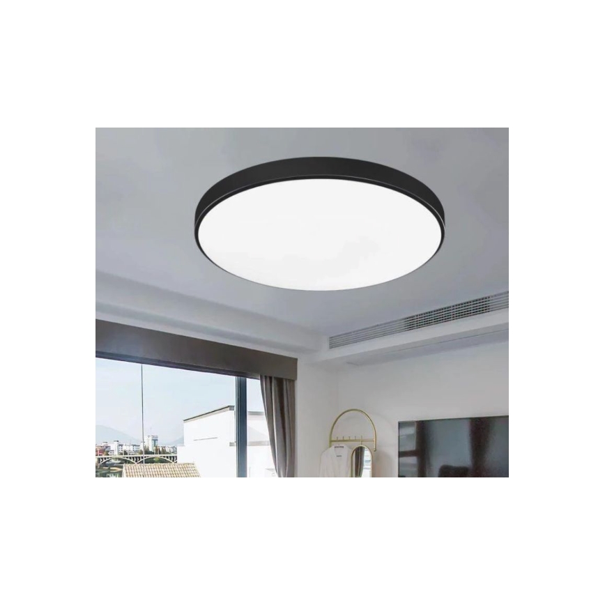 LED Kúpeľňové stropné svietidlo CARTER LED/12W/230V 6000K IP44 pr. 22 cm čierna
