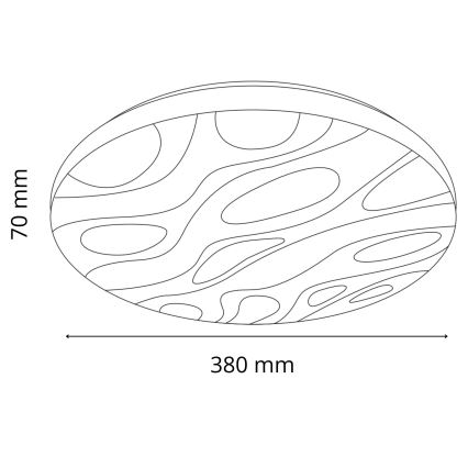LED Kúpeľňové stropné svietidlo CLOUD LED/24W/230V pr. 38 cm IP44