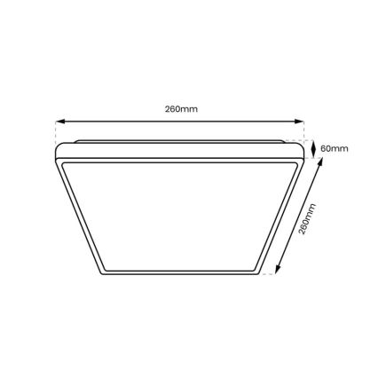 LED Kúpeľňové stropné svietidlo DABAR LED/11W/230V 4000K 26x26 cm IP44