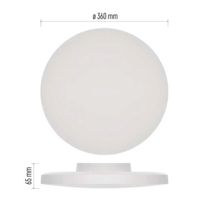 LED Kúpeľňové stropné svietidlo LED/18W/230V 3000/4000/5700K IP55 biela
