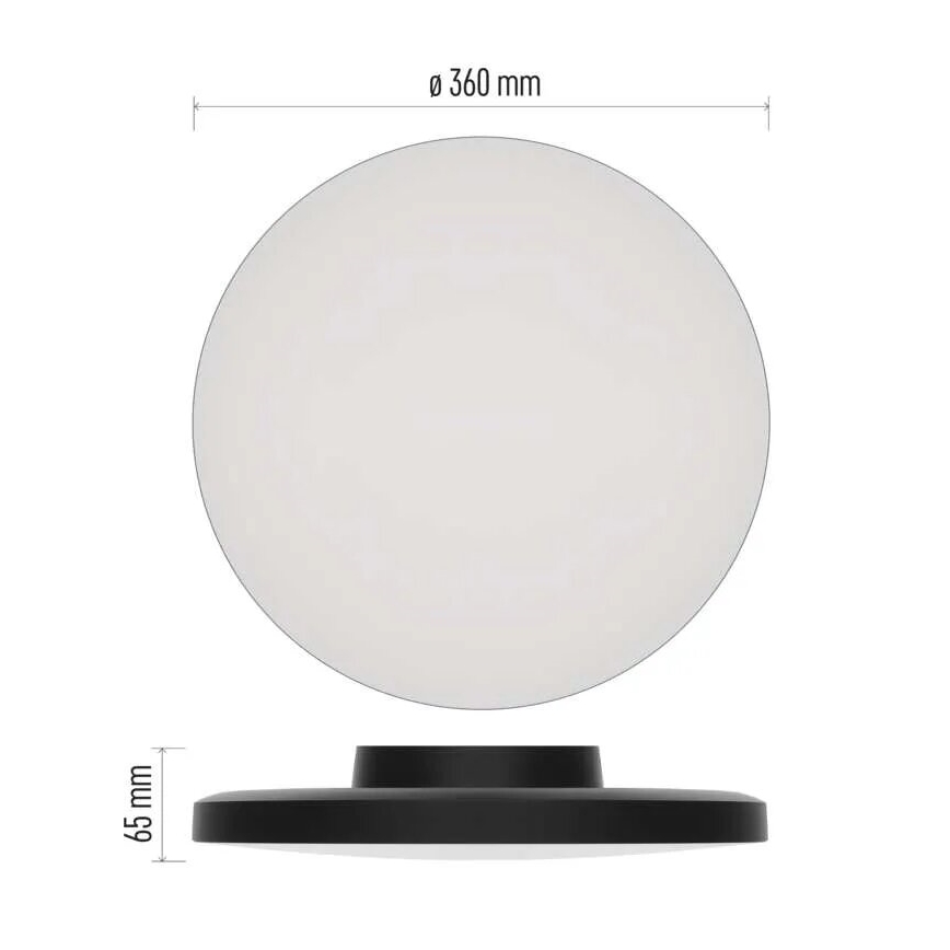 LED Kúpeľňové stropné svietidlo LED/18W/230V 3000/4000/5700K IP55 čierna