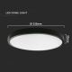LED Kúpeľňové stropné svietidlo LED/18W/230V 3000K IP44 čierna