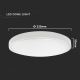LED Kúpeľňové stropné svietidlo LED/18W/230V 6500K IP44 biela