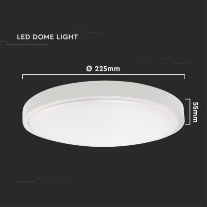 LED Kúpeľňové stropné svietidlo LED/18W/230V 6500K IP44 biela