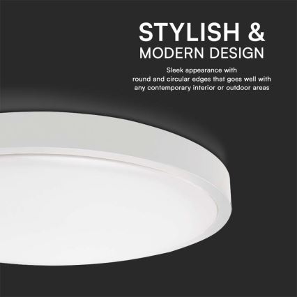 LED Kúpeľňové stropné svietidlo SAMSUNG CHIP LED/18W/230V IP44 4000K pr. 25 cm biela