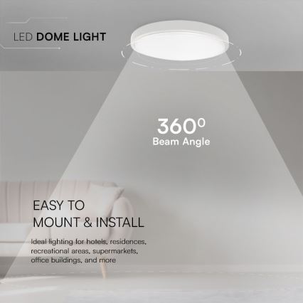 LED Kúpeľňové stropné svietidlo SAMSUNG CHIP LED/18W/230V IP44 4000K pr. 25 cm biela
