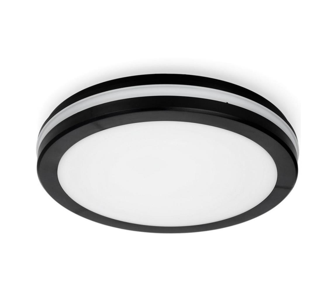 LED Kúpeľňové stropné svietidlo LED/18W/230V IP65 pr. 30 cm čierna