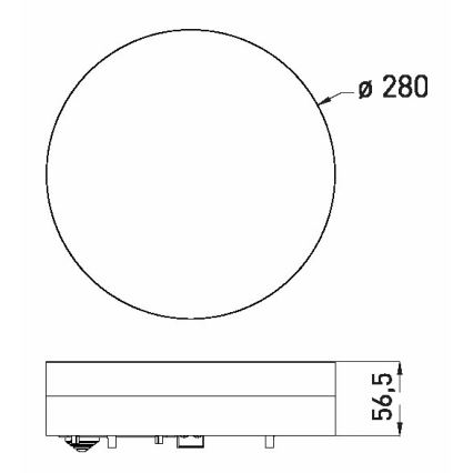 LED Kúpeľňové stropné svietidlo LED/24W/230V 3000/4000/6000K pr. 28 cm IP44