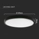 LED Kúpeľňové stropné svietidlo LED/24W/230V 3000K IP44 čierna