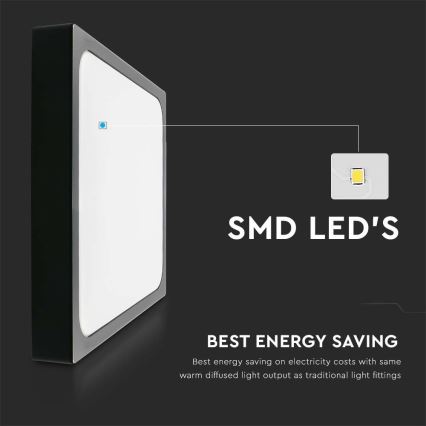 LED Kúpeľňové stropné svietidlo LED/24W/230V 3000K IP44 čierna