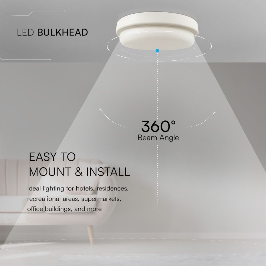 LED Kúpeľňové stropné svietidlo LED/24W/230V 4000K IP54 pr. 24 cm