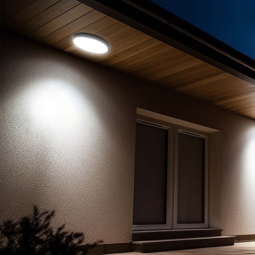 LED Kúpeľňové stropné svietidlo LED/24W/230V 6500K IP44 pr. 29,5 cm čierna