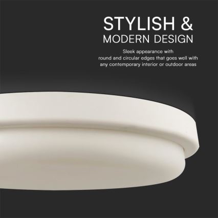 LED Kúpeľňové stropné svietidlo LED/24W/230V 6500K IP54 pr. 24 cm