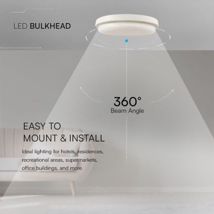 LED Kúpeľňové stropné svietidlo LED/24W/230V 6500K IP54 pr. 24 cm