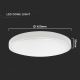 LED Kúpeľňové stropné svietidlo LED/30W/230V 4000K IP44 biela