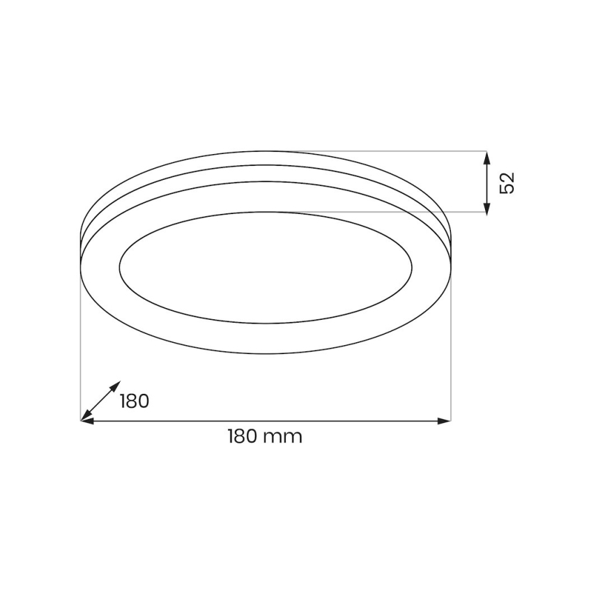 LED kúpeľňové stropné svietidlo MARLON LED/12W/230V priemer 18 cm IP54 biela