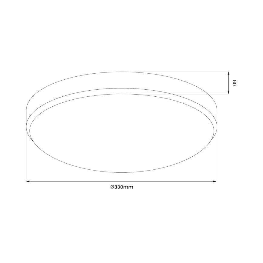 LED kúpeľňové stropné svietidlo MAYA, 15 W, 230 V, pr. 33 cm, IP44, lesklý chróm